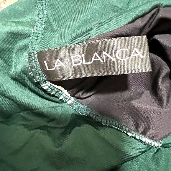 LA BLANCA Women's V-Front Keyhole One Piece Swimsuit Jungle size M - Picture 10 of 10